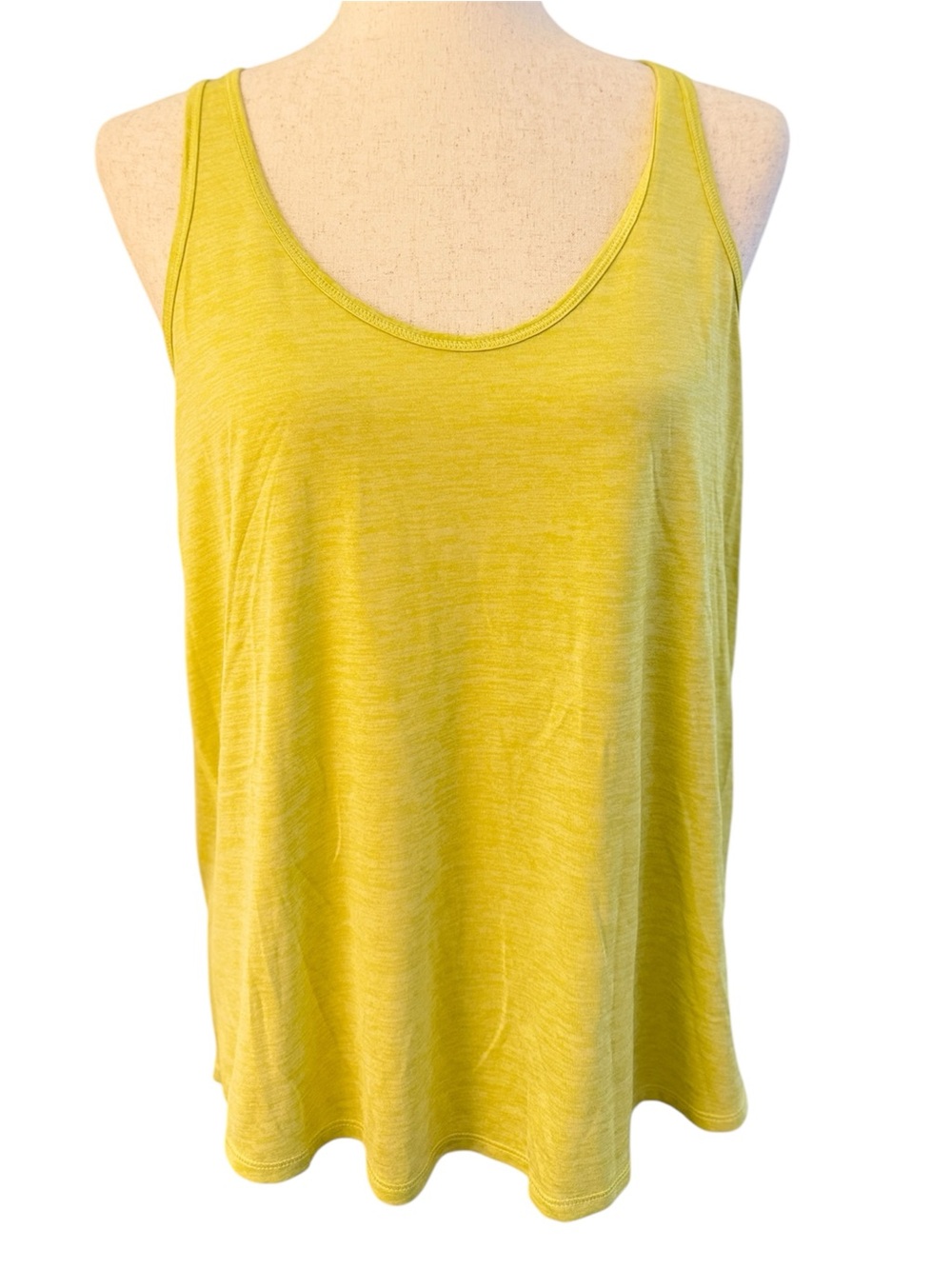 prAna Yellow Racerback Tank Top Women’s Large Lightweight Activewear